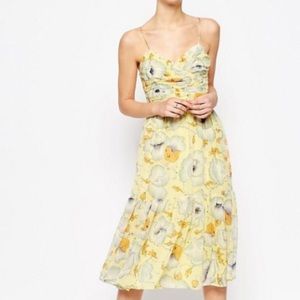 ASOS Tiered Cami Midi Dress in Soft Floral Size 6